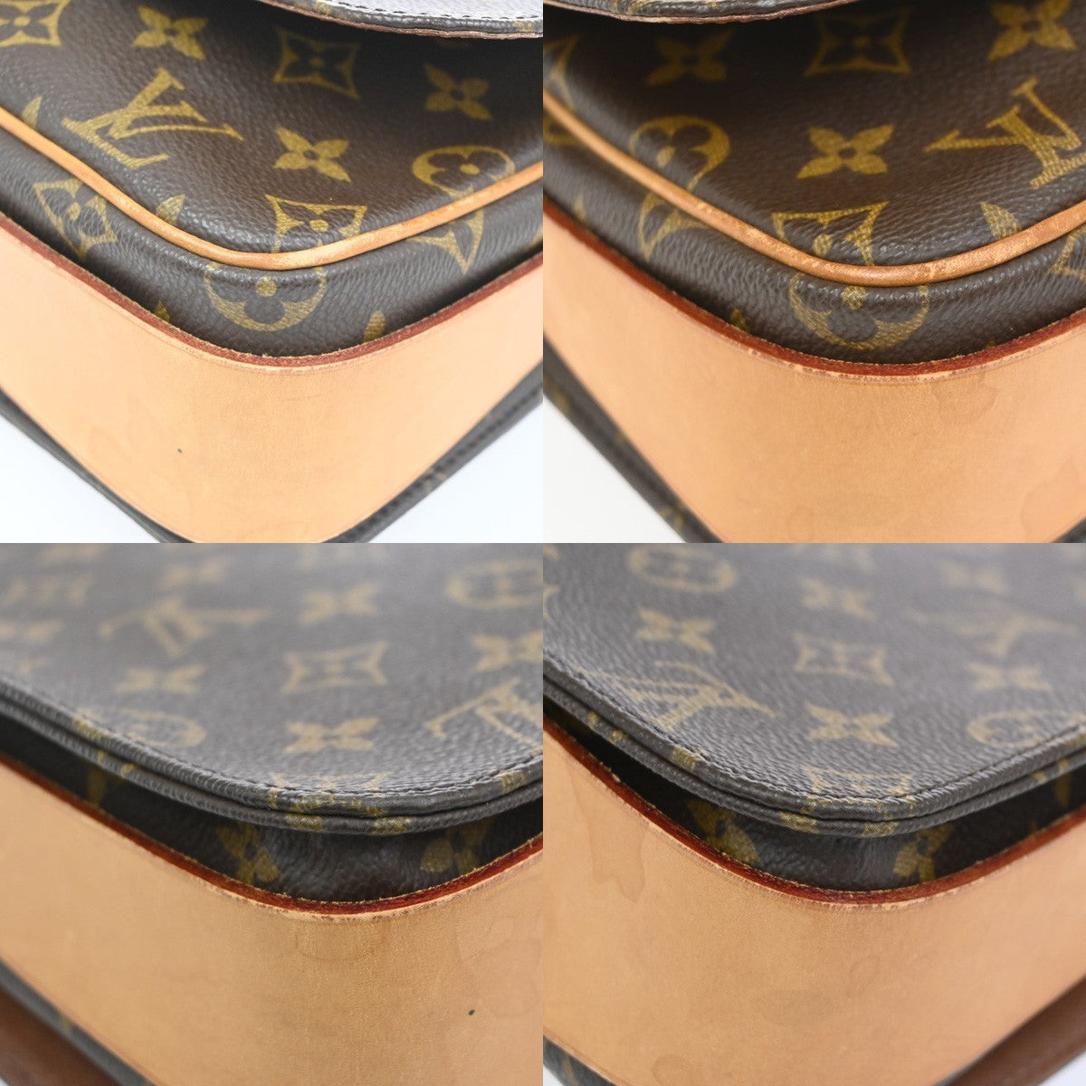 LOUIS VUITTON Cartouchiere GM Shoulder Bag Monogram Leather Brown M51252 77CA744