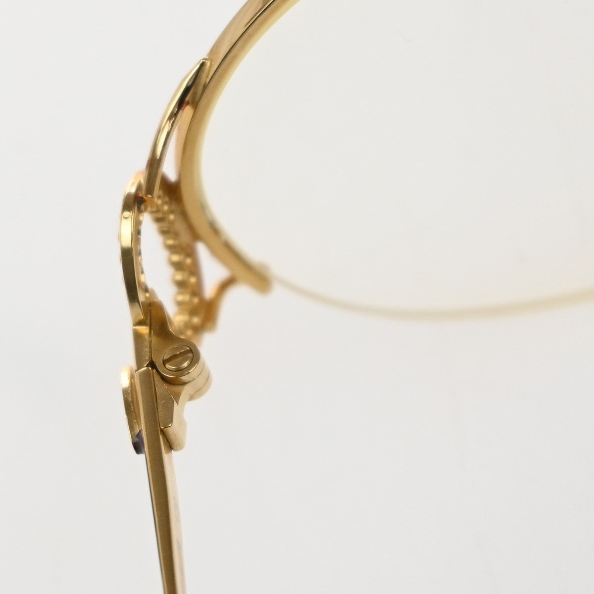 CHRISTIAN DIOR Logo Reading Glasses Eye Wear Metal Plastic Gold Red 09KP535