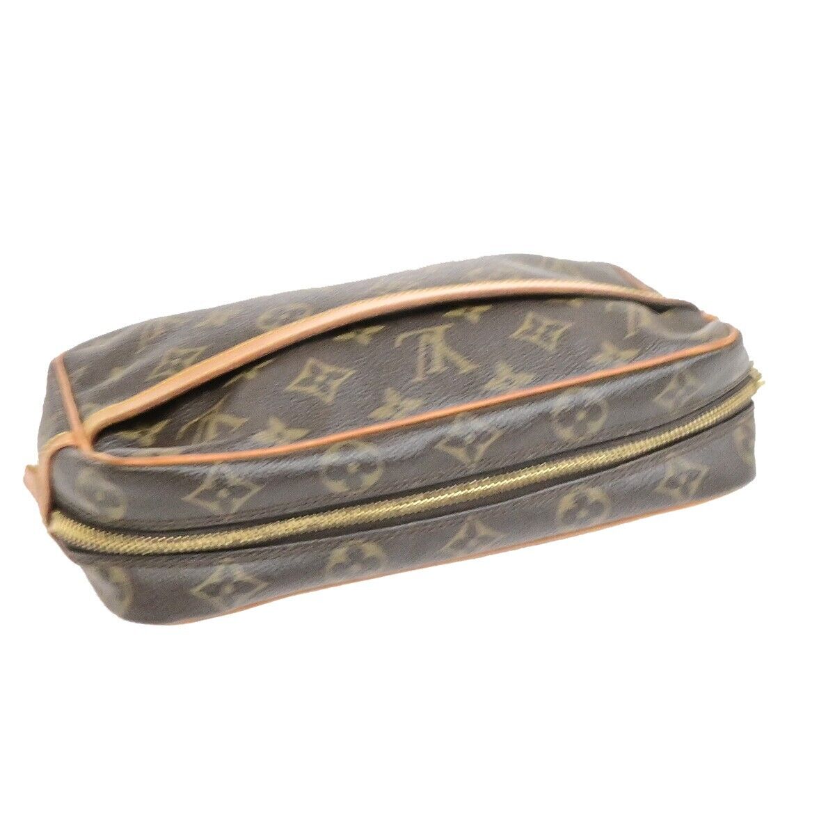 LOUIS VUITTON Compiegne 23 Clutch Hand Bag Monogram Leather Brown M51847 05ED976