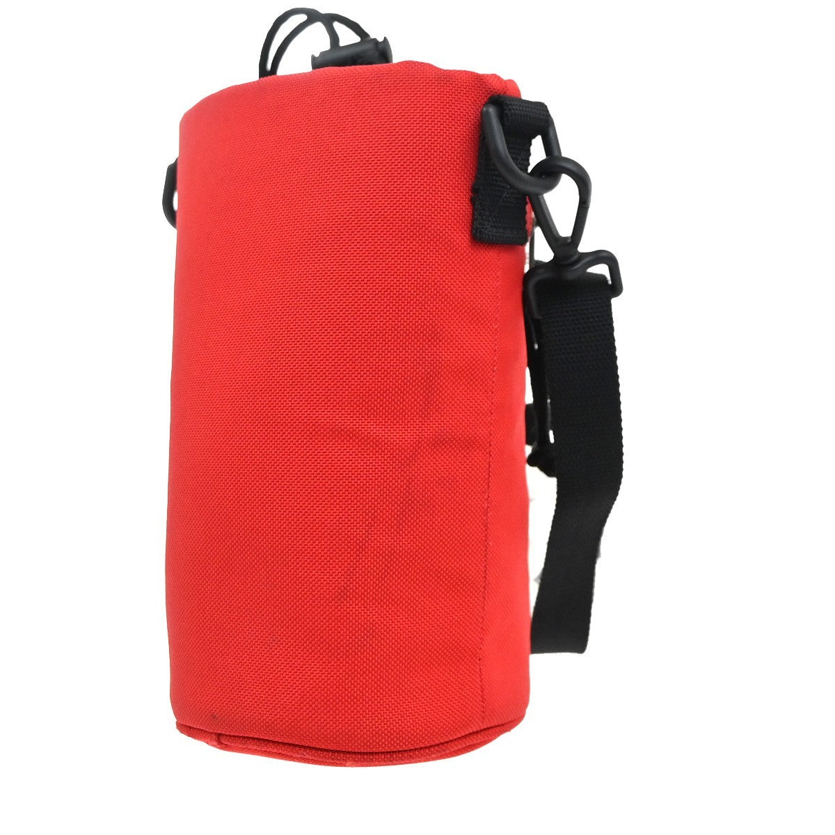 BALENCIAGA Weekend Bottle Holder Shoulder Bag Canvas Nylon RD BK Italy 34KC935