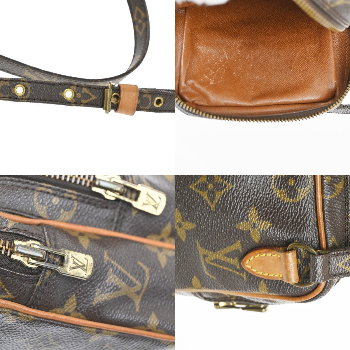 LOUIS VUITTON Mini Amazon Shoulder Bag Monogram Leather Brown M45238 86KC261
