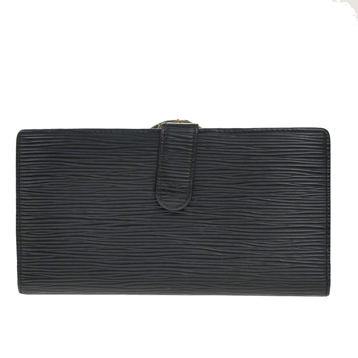 LOUIS VUITTON Continental Viennois Long Bifold Wallet Epi Black M63252 05KP381