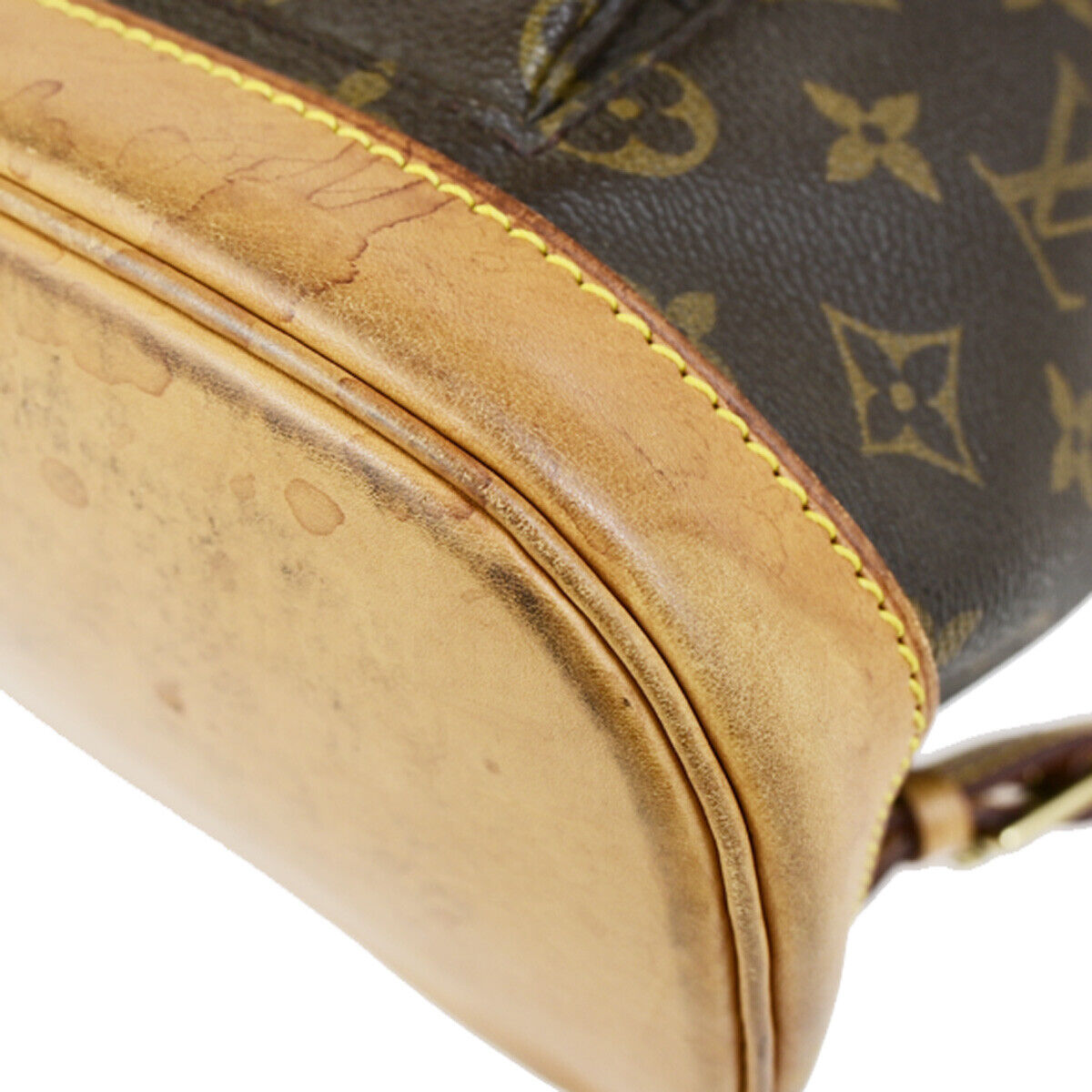 LOUIS VUITTON Montsouris MM Backpack Bag Monogram Leather Brown M51136 18YG489