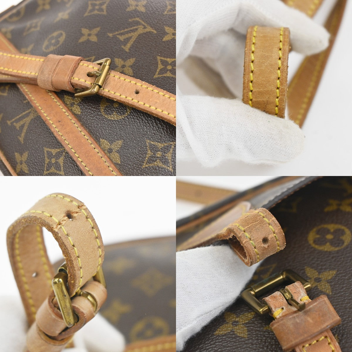 LOUIS VUITTON Jeune Fille MM Shoulder Bag Monogram Leather Brown M51226 39KC732