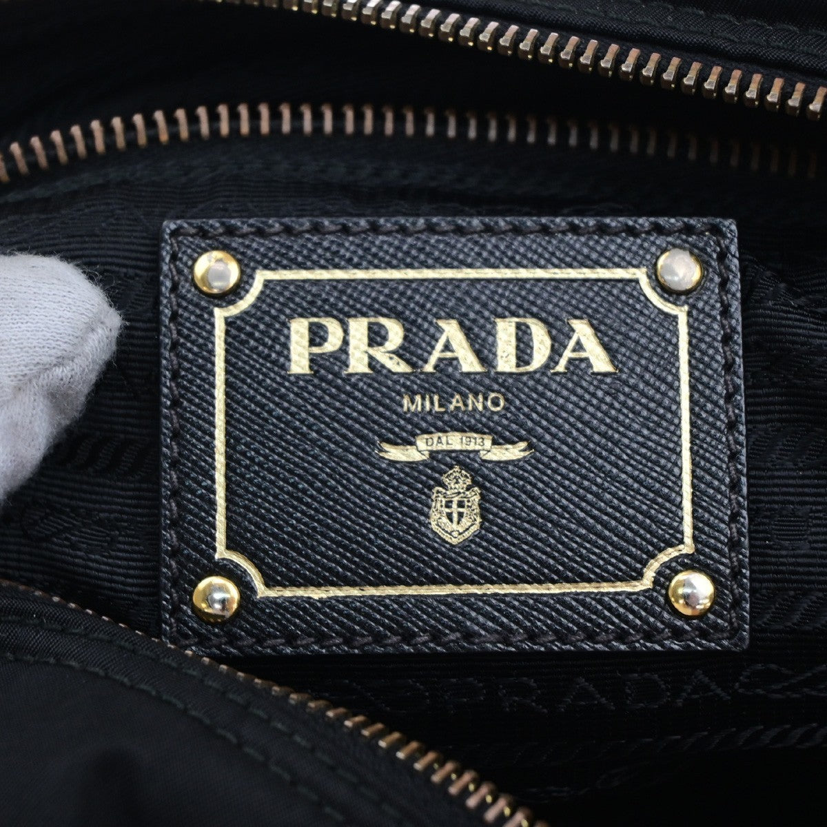PRADA Logo Tessuto Crossbody Shoulder Bag Nylon Leather Black GHW Italy 76MA710