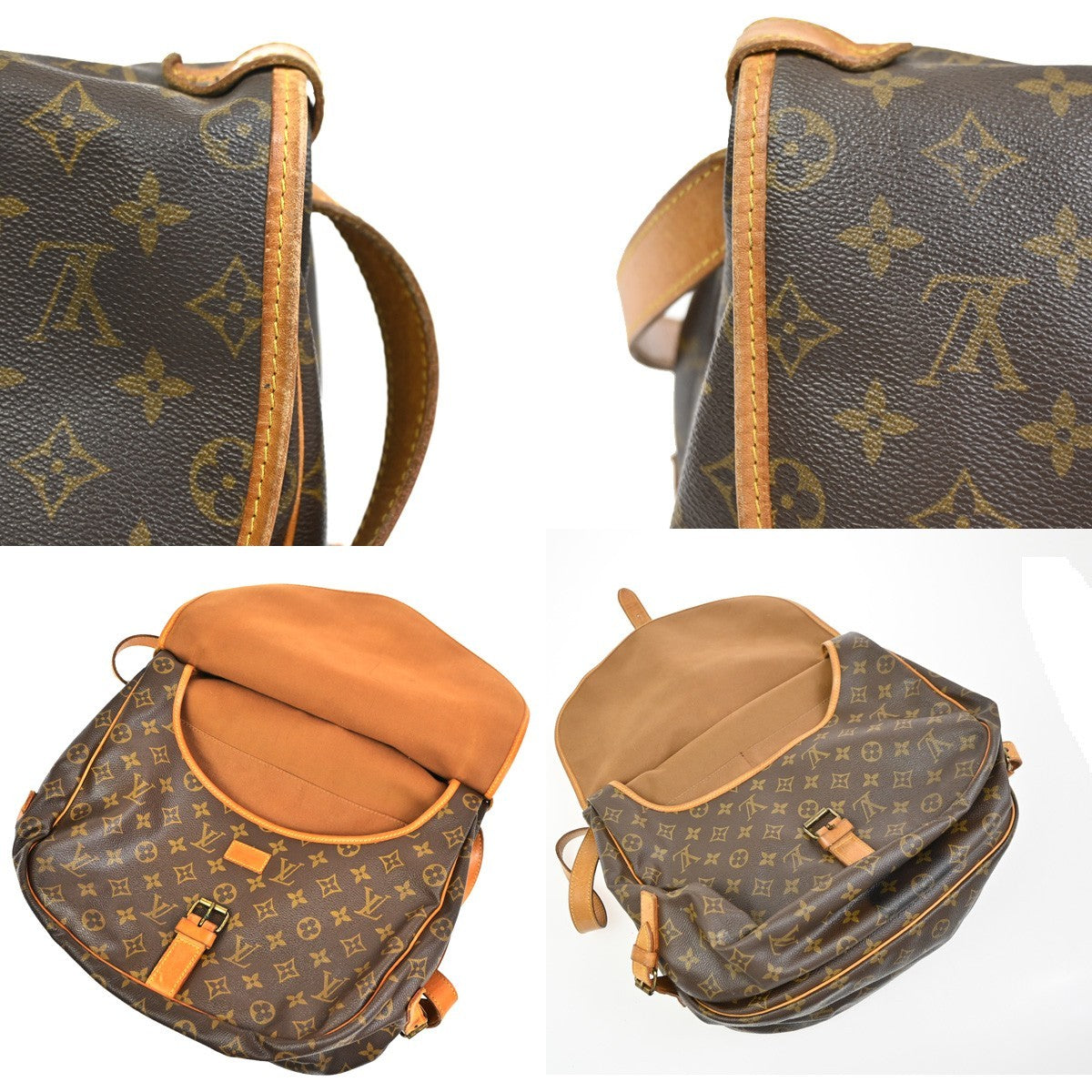 LOUIS VUITTON Saumur 35 Shoulder Bag Monogram Leather BN France M42254 73CA945