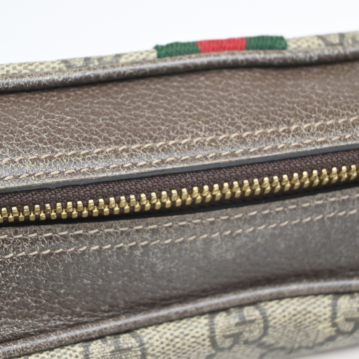 GUCCI Ophidia GG Pattern Crossbody Shoulder Bag Supreme Leather Brown 73KC244