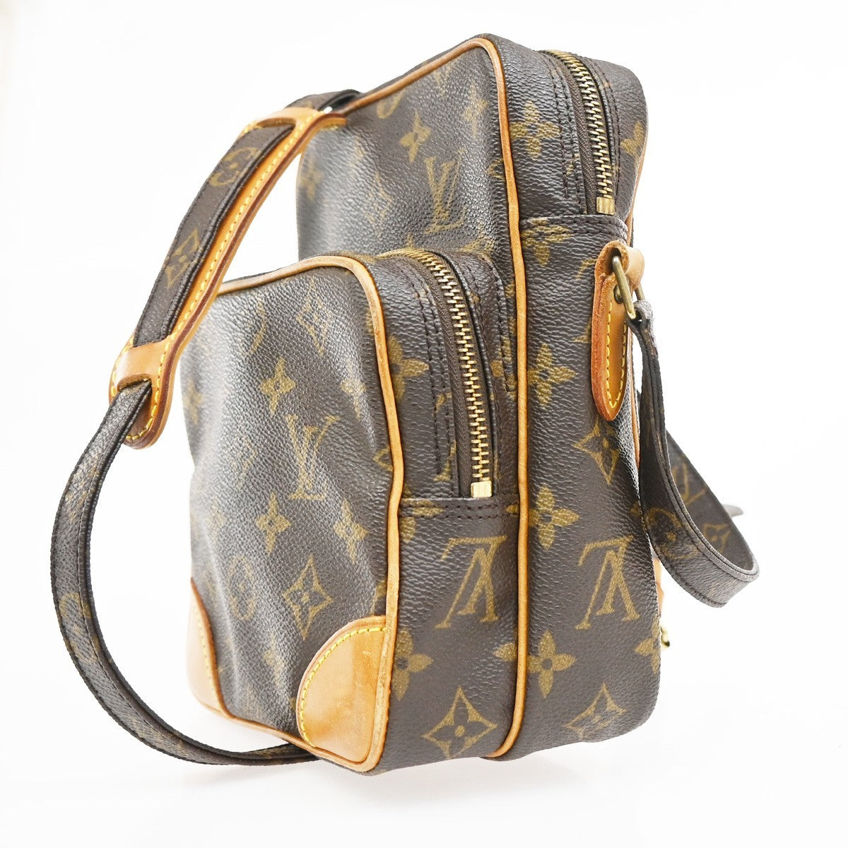LOUIS VUITTON Amazon Shoulder Bag Monogram Leather Brown M45236 80TA039