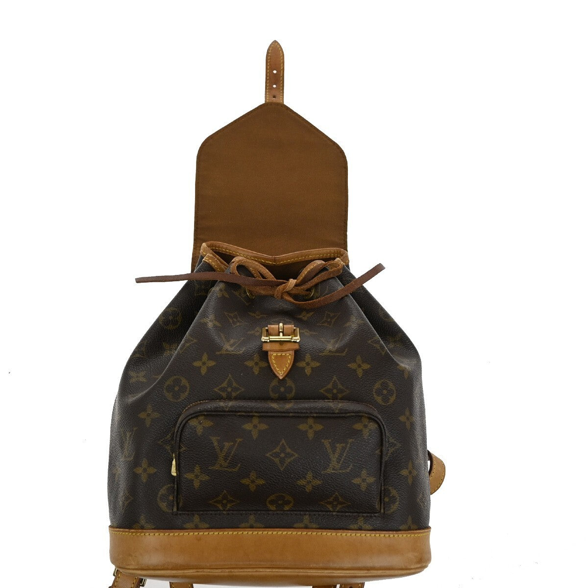 LOUIS VUITTON Montsouris MM Backpack Bag Monogram Leather Brown M51136 97EE233