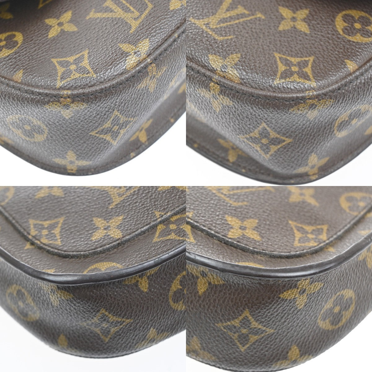 LOUIS VUITTON Saint Cloud MM Shoulder Bag Monogram Leather Brown M51243 39MA506