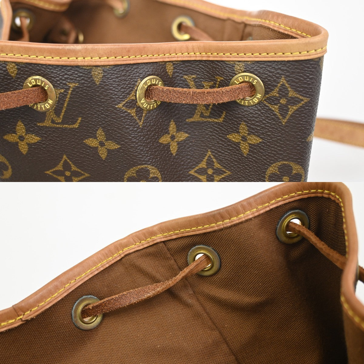 LOUIS VUITTON Montsouris MM Backpack Bag Monogram Leather Brown M51136 77AA208
