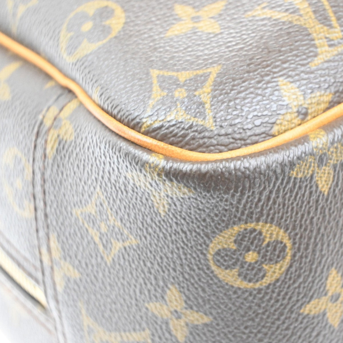 LOUIS VUITTON LV Logo Deauville Hand Bag Monogram Leather Brown M47270 18MA223