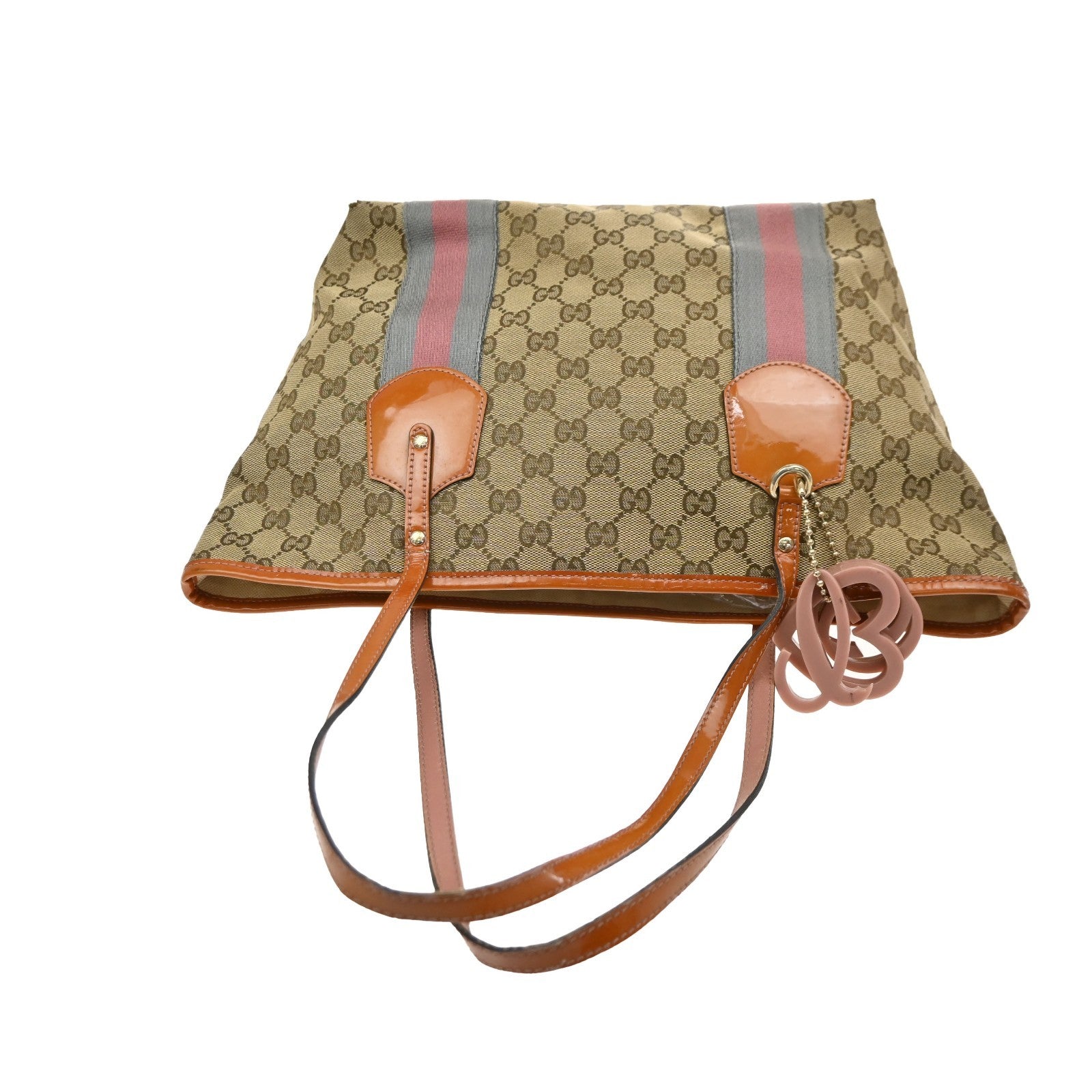 GUCCI GG Jolie Charms Shoulder Tote Bag Canvas Patent Leather BN Italy 04KD070