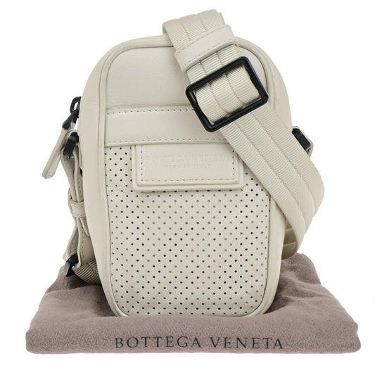 BOTTEGA VENETA Logo Mini Shoulder Bag Leather White Made in Italy 83EC630