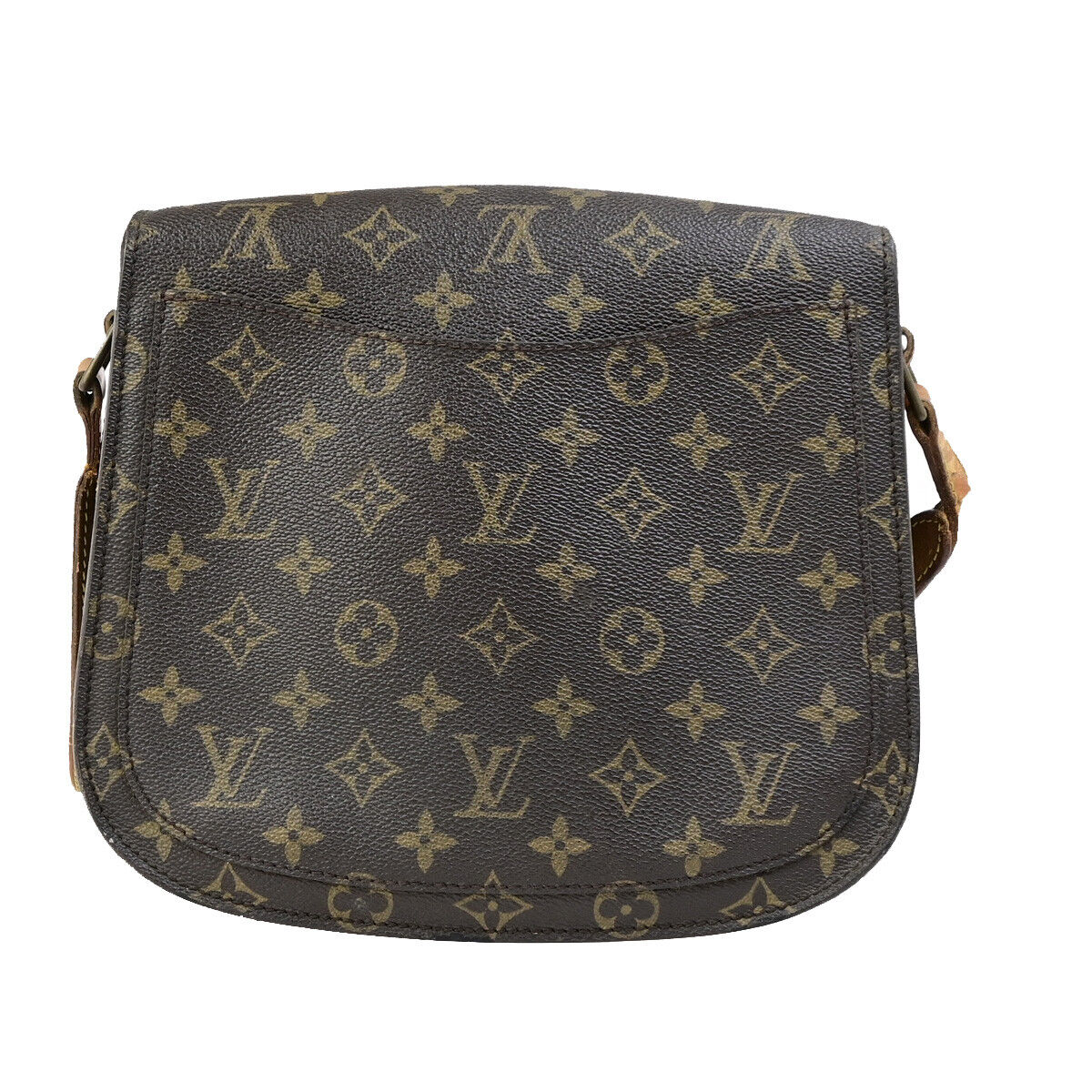 LOUIS VUITTON Saint Cloud GM Shoulder Bag Monogram Leather Brown M51242 64YG538