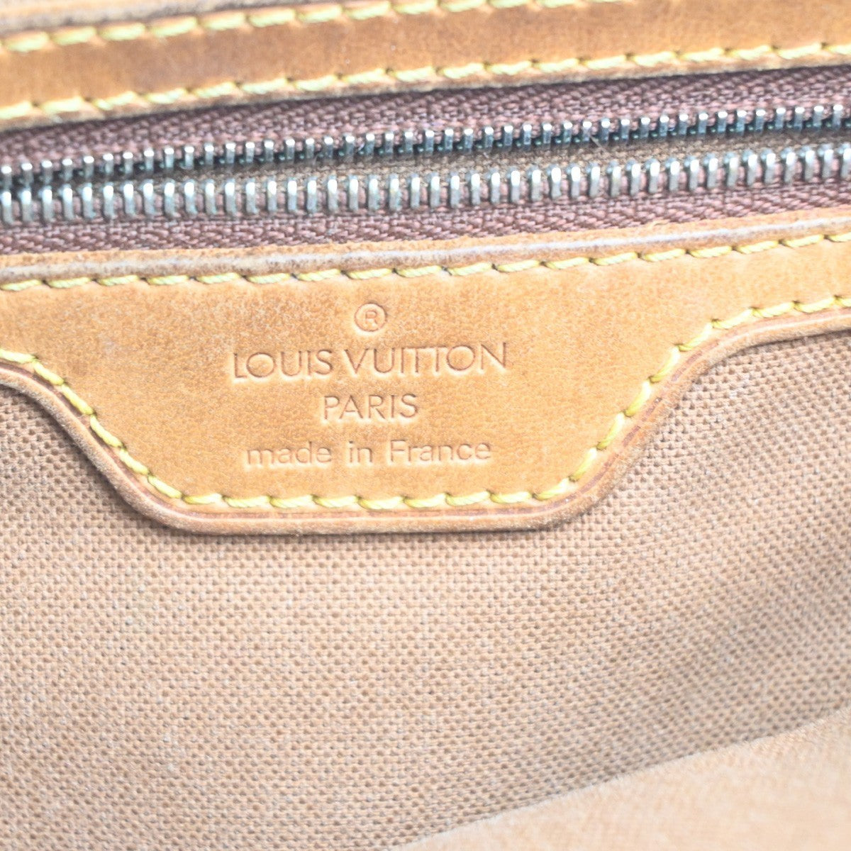 LOUIS VUITTON Cabas Piano Shoulder Bag Monogram Leather Brown M51148 35MA378