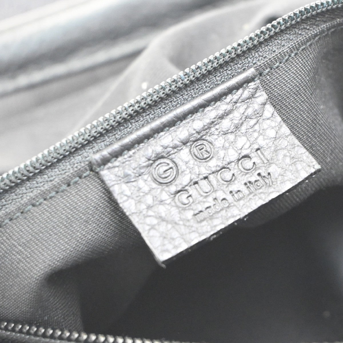 GUCCI Logo GG Pattern Shoulder Hand Bag Canvas Leather Black SHW Italy 79MA492