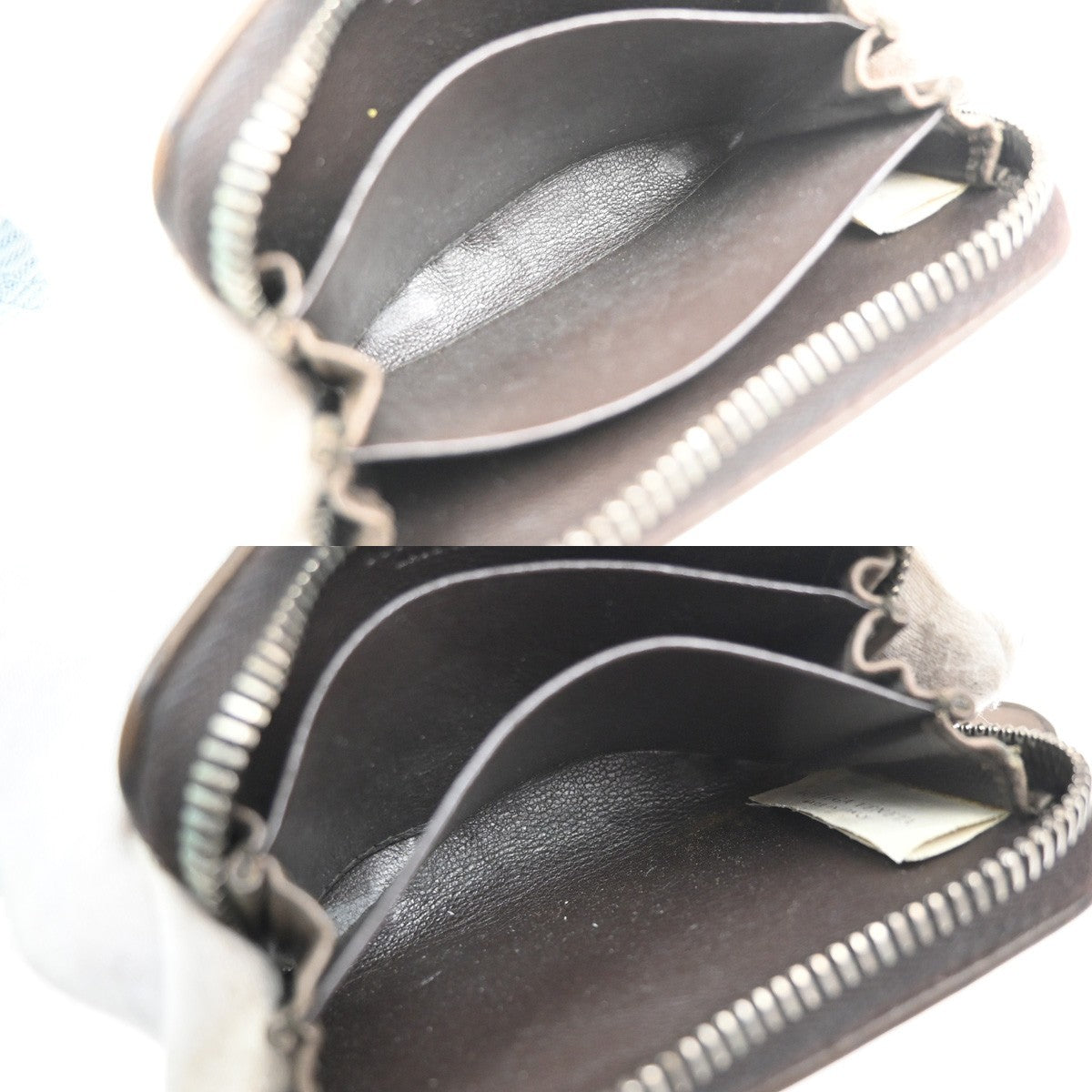 BOTTEGA VENETA Logo Intrecciato Coin Case Wallet Leather Brown Italy 02KD050