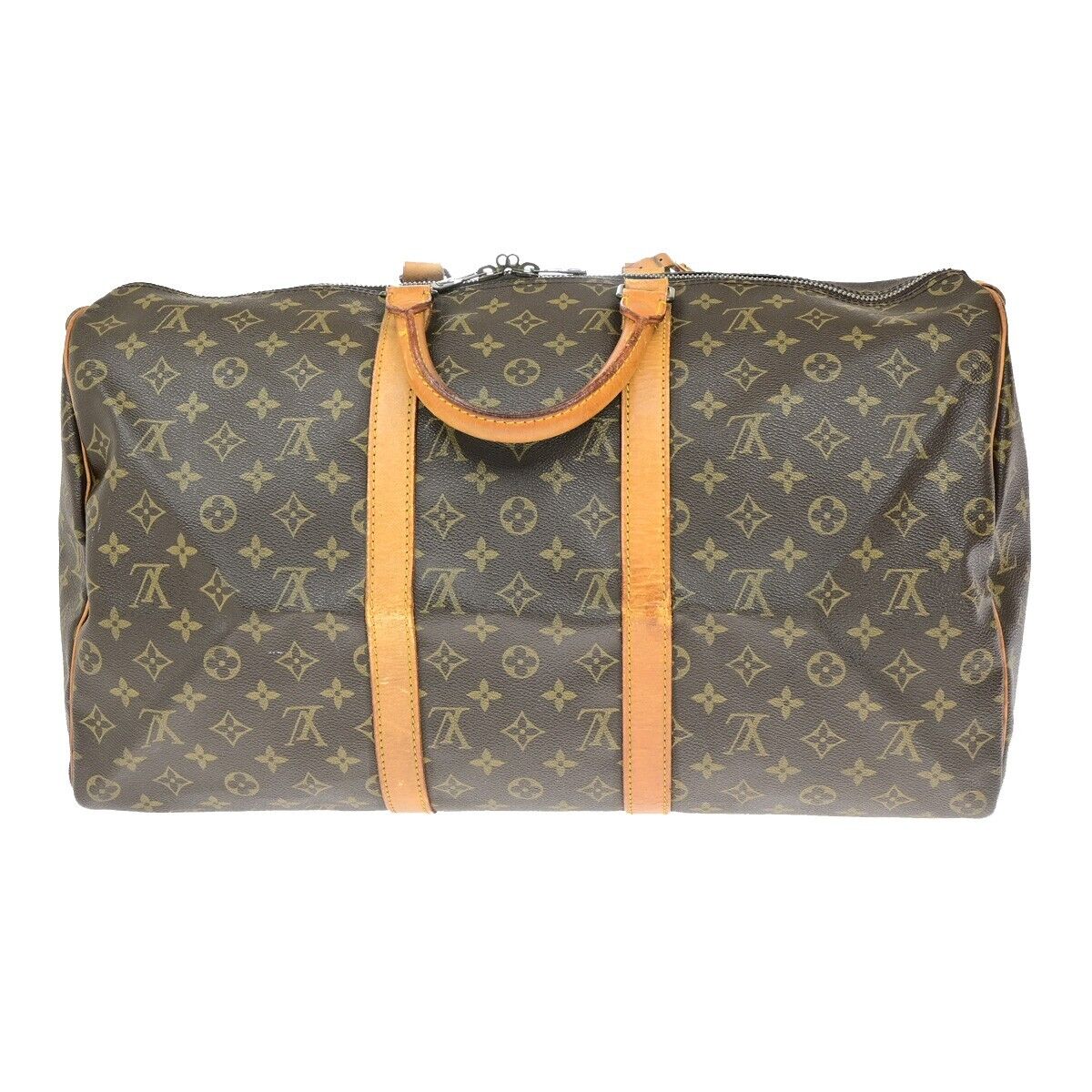 LOUIS VUITTON Keepall 50 Travel Hand Bag Monogram Leather Brown M41426 86ED943