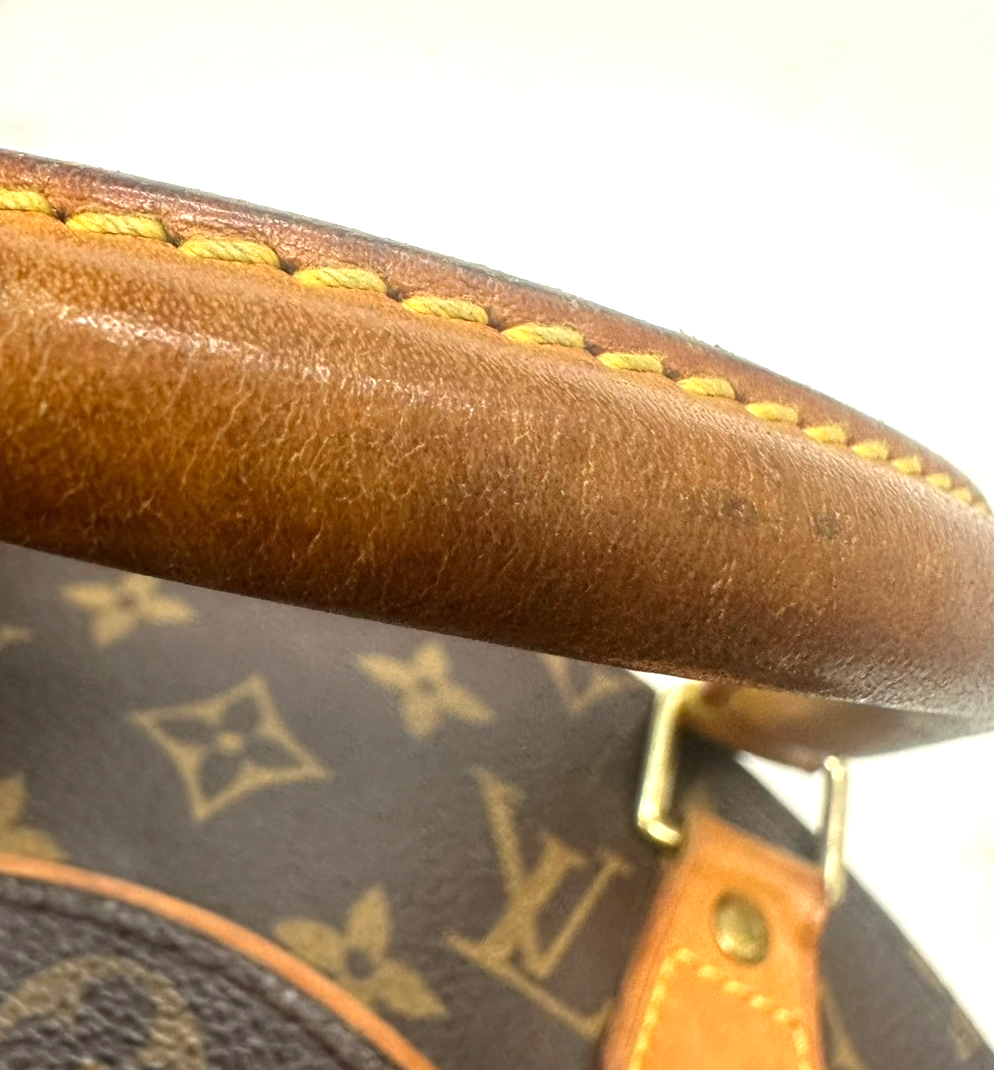 LOUIS VUITTON LV Logo Ellipse PM Hand Bag Monogram Leather Brown M51127 78CA828