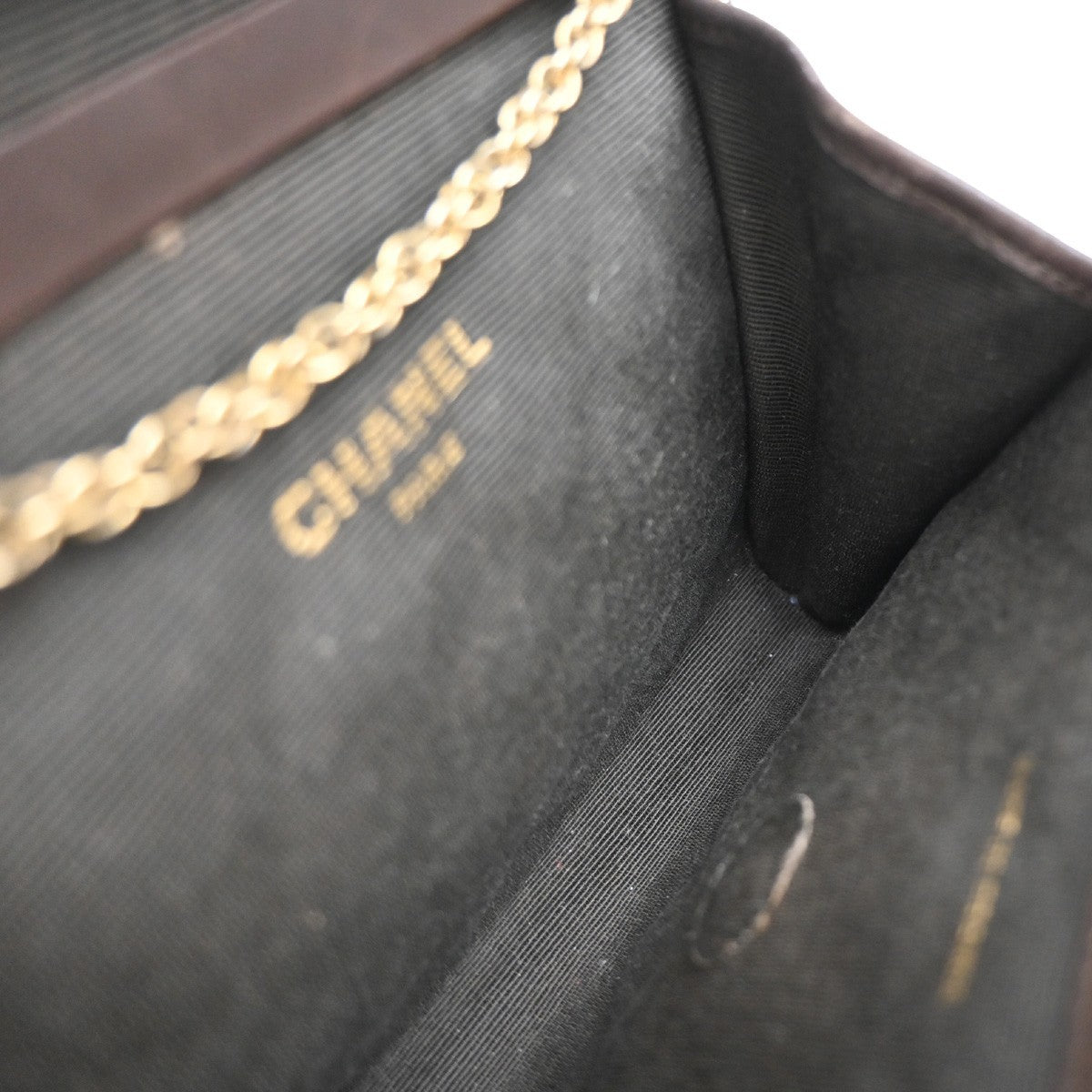 CHANEL CC Logo Mini Matelasse Chain Shoulder Bag Leather Black GHW 600RF626