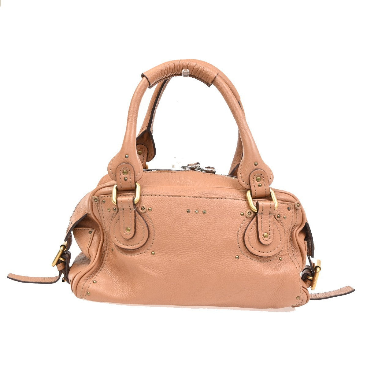 CHLOE Paddington Shoulder Hand Bag Leather Light Brown Italy GHW 59RL834