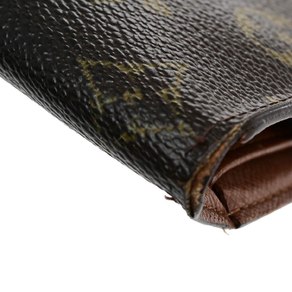 LOUIS VUITTON LV Logo 4 Set Bifold Trifold Long Wallet Monogram Brown 65FA708