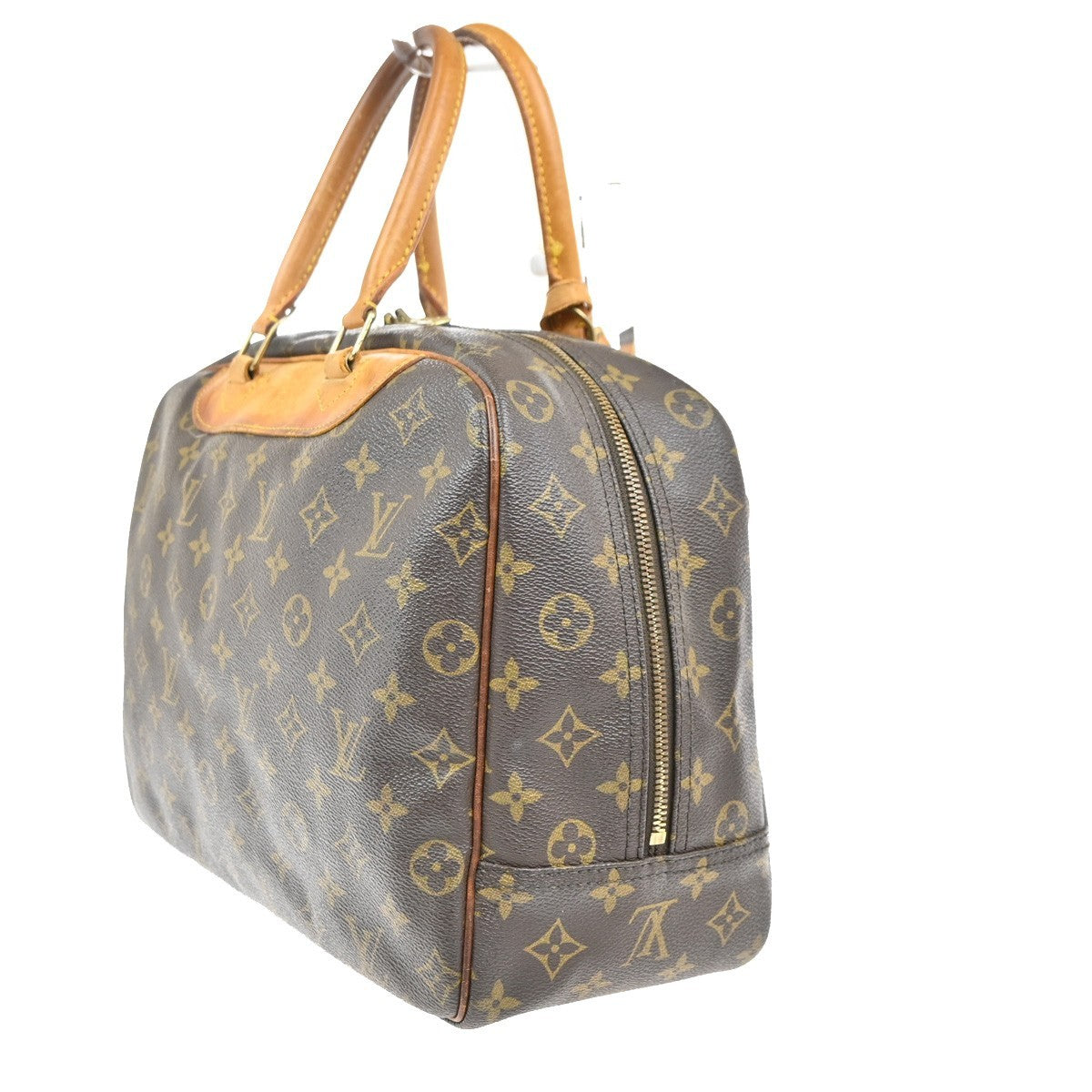 LOUIS VUITTON LV Logo Deauville Hand Bag Monogram Leather Brown M47270 69KC501