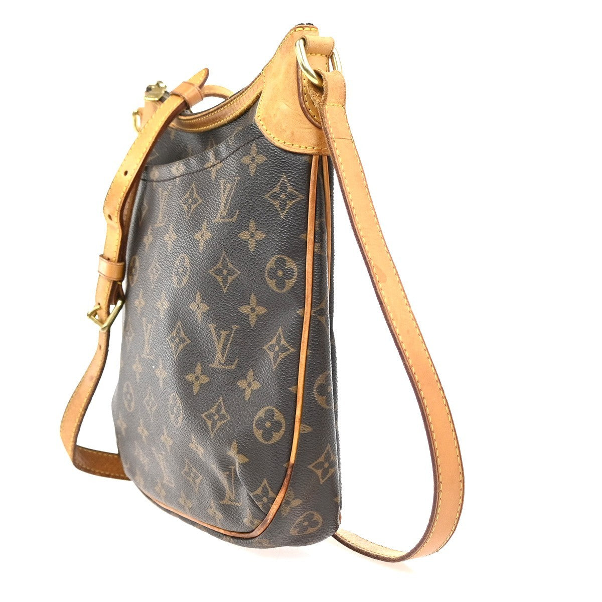 LOUIS VUITTON Odeon PM Shoulder Bag Monogram Leather Brown Spain M56390 73KC908
