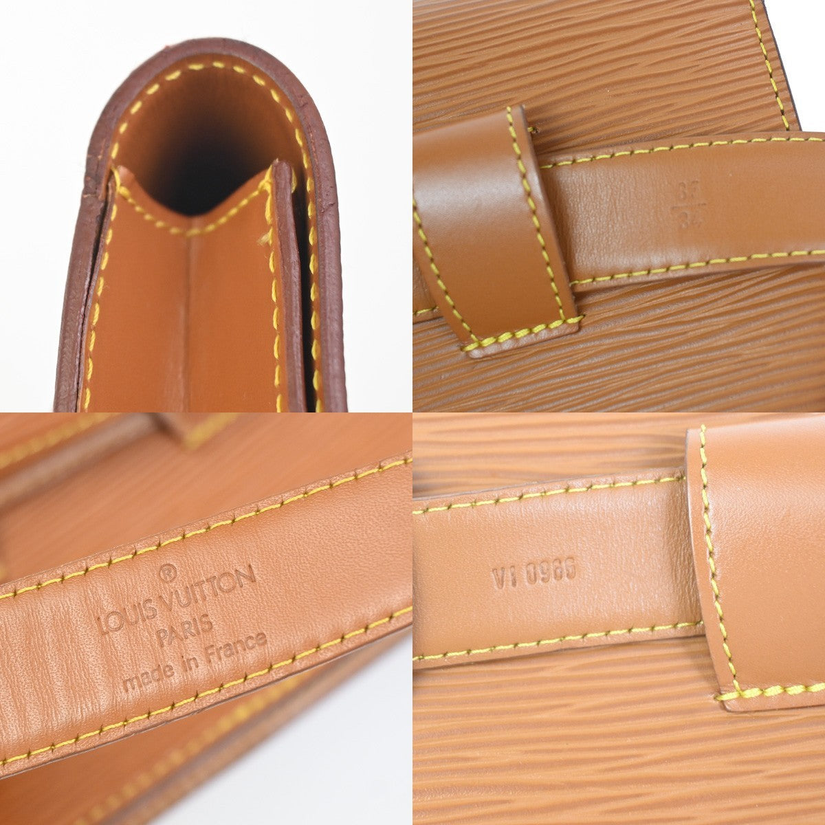 LOUIS VUITTON Santur Tilsit Bum Bag Epi Leather 85/34 Brown GHW M52603 33ZA333