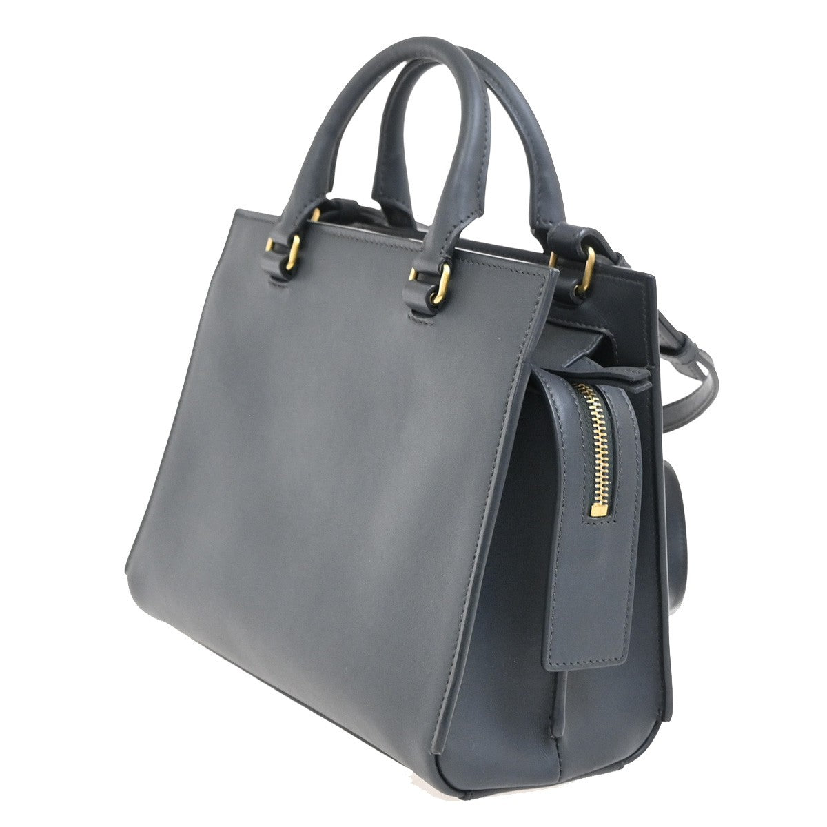 SAINT LAURENT YSL Small East Side 2Way Shoulder Hand Bag Leather GY GHW 52RL203