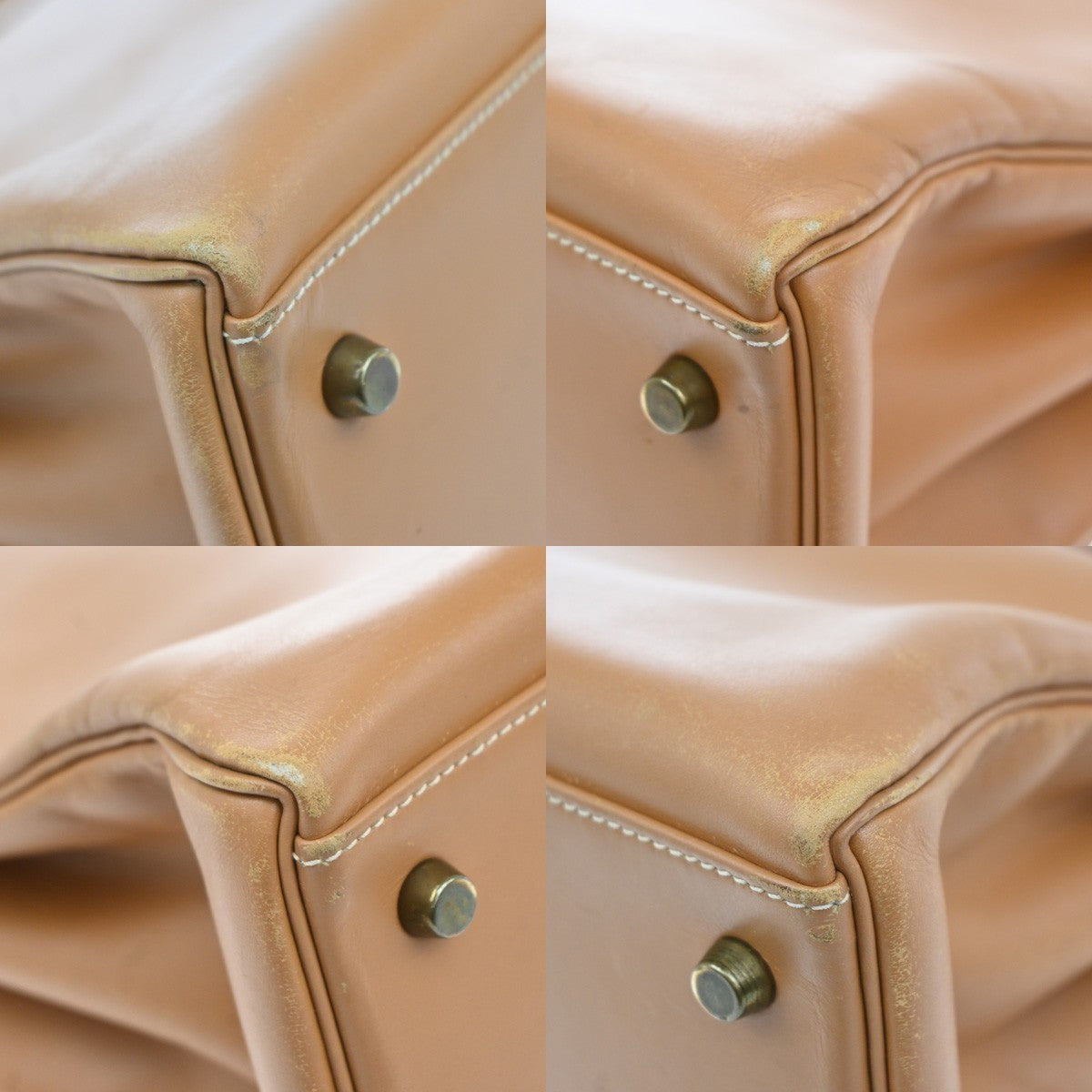 HERMES Kelly 35 2Way Shoulder Hand Bag Chamonix Leather Brown Vintage 247RF960