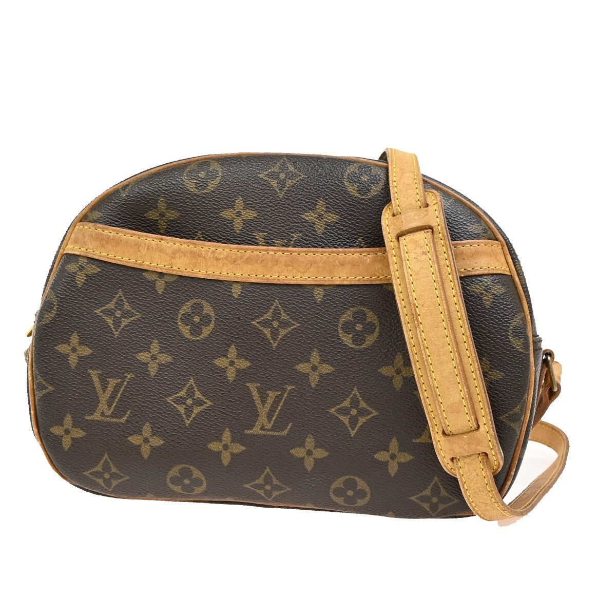 LOUIS VUITTON Blois Crossbody Shoulder Bag Monogram Leather Brown M51221 70EE809