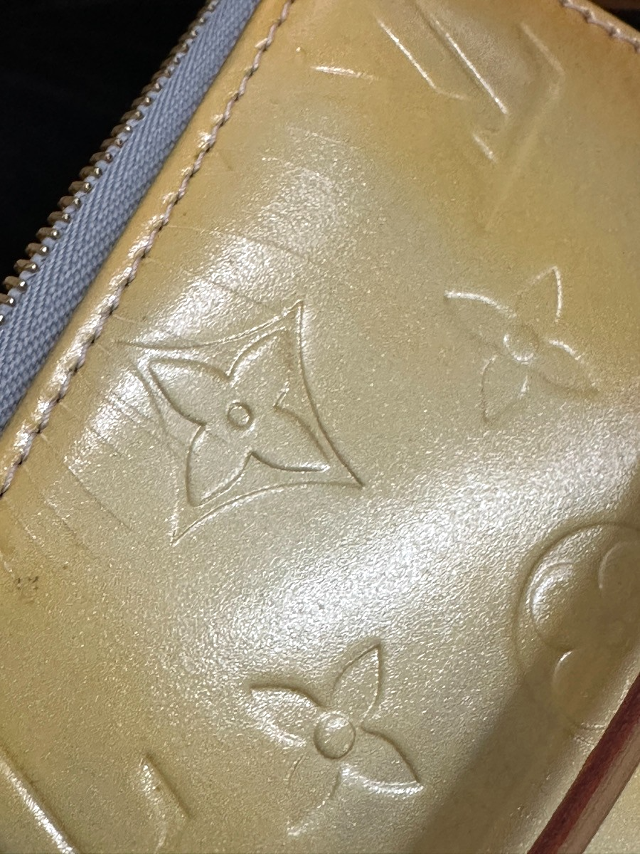 LOUIS VUITTON Lexington Hand Bag Monogram Vernis Yellow Gri M91056 67CA235