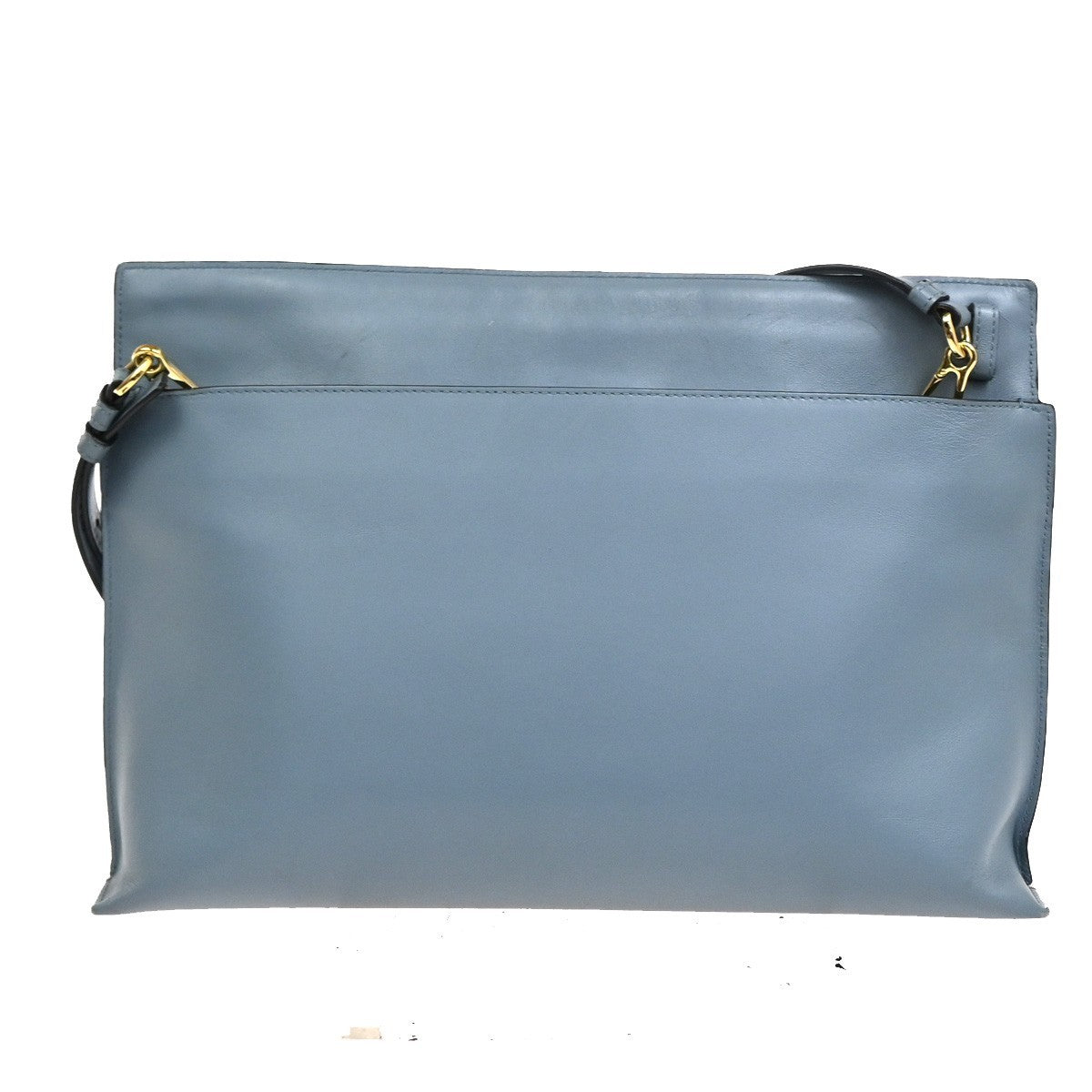 LOEWE Logo T Pouch Anagram Crossbody Shoulder Bag Leather Blue Spain GHW 35TA620