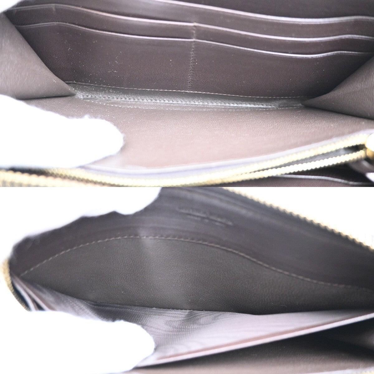 BOTTEGA VENETA Logo Intrecciato Long Zipper Around Wallet Leather Brown 65EE345