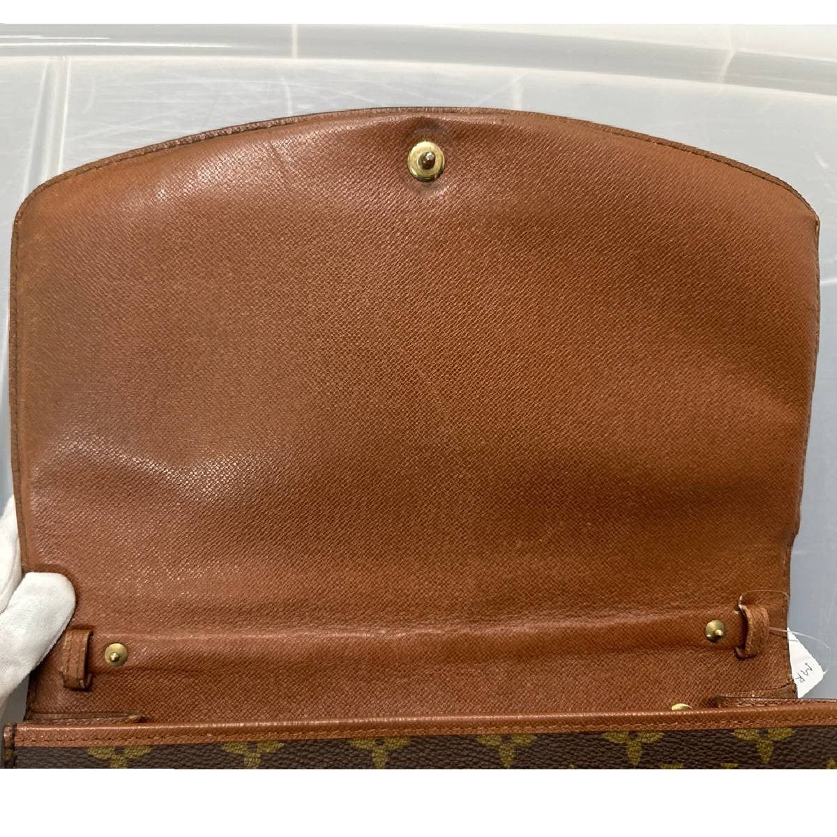 LOUIS VUITTON Bordeaux Clutch Bag Monogram Leather Brown M51797 01AA078