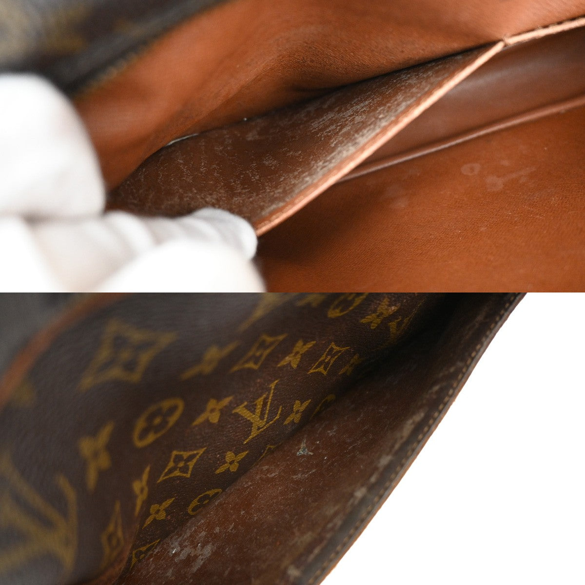 LOUIS VUITTON Compiegne 28 Clutch Hand Bag Monogram Leather Brown M51845 65YH217