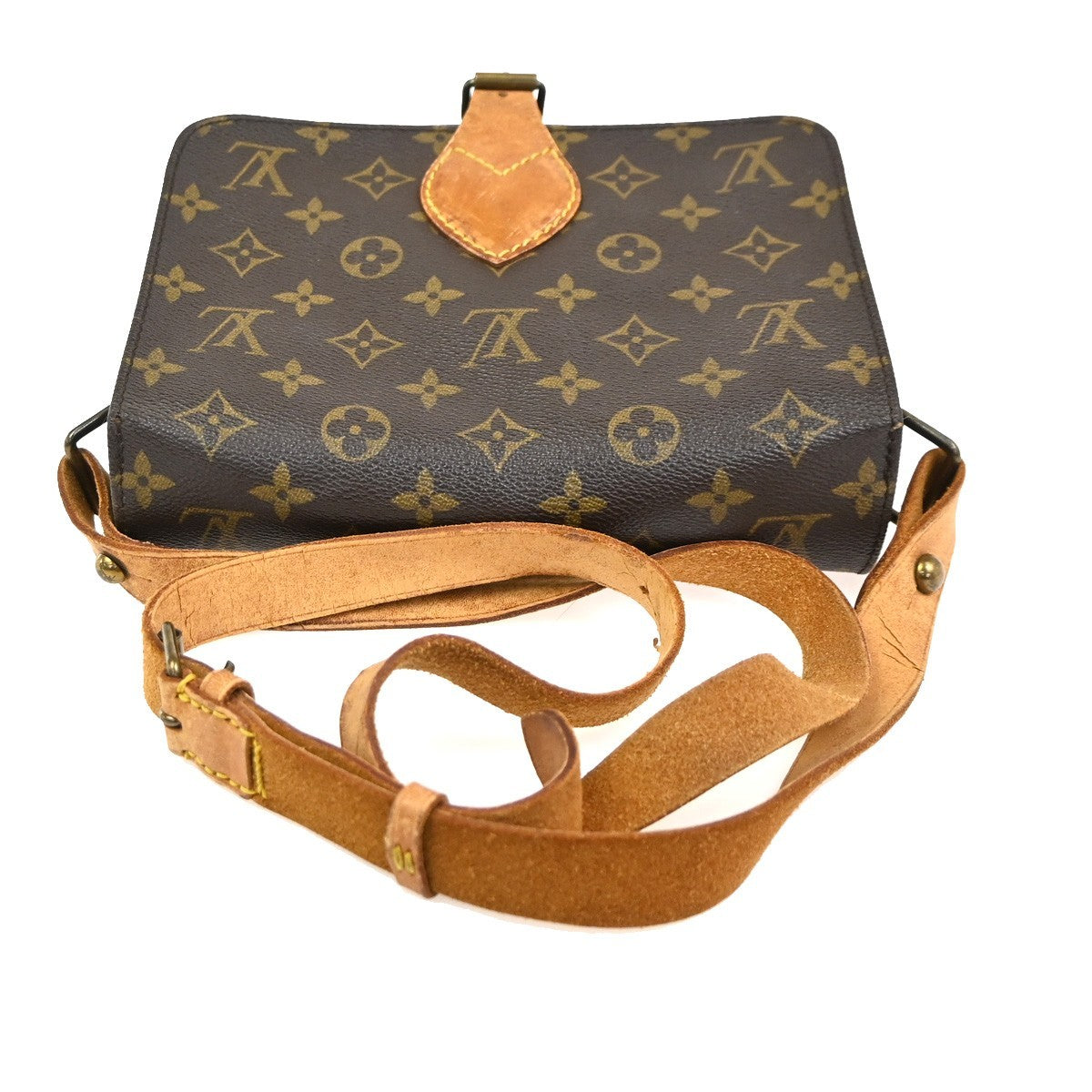 LOUIS VUITTON Cartouchiere MM Shoulder Bag Monogram Leather Brown M51253 31CA716