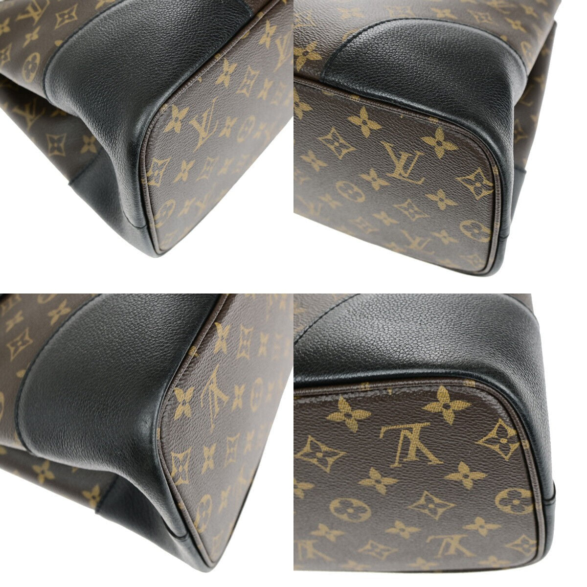 LOUIS VUITTON Flandrin 2Way Hand Bag Monogram Leather BN Black M41595 689RK211