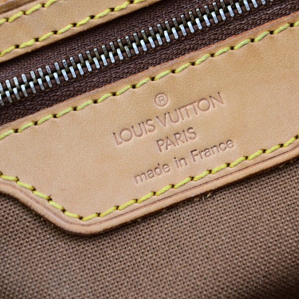 LOUIS VUITTON Cabas Mezzo Shoulder Bag Monogram Leather Brown M51151 73ED147