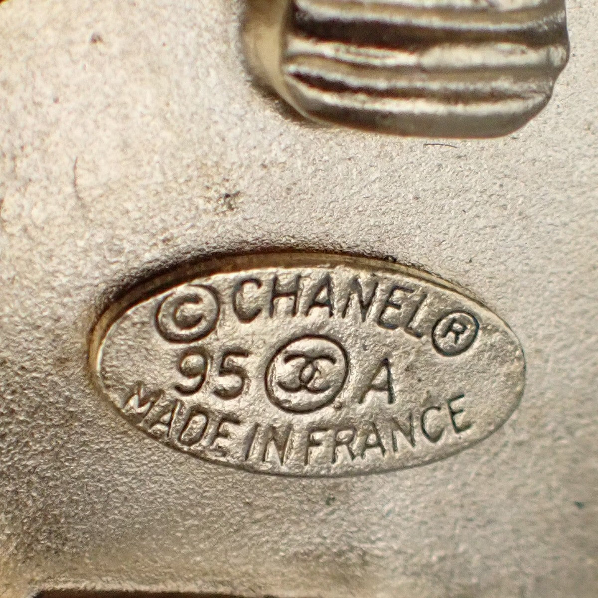 CHANEL CC Logo Earring 95A Clip-On Black GHW Accessory Vintage 82RL131