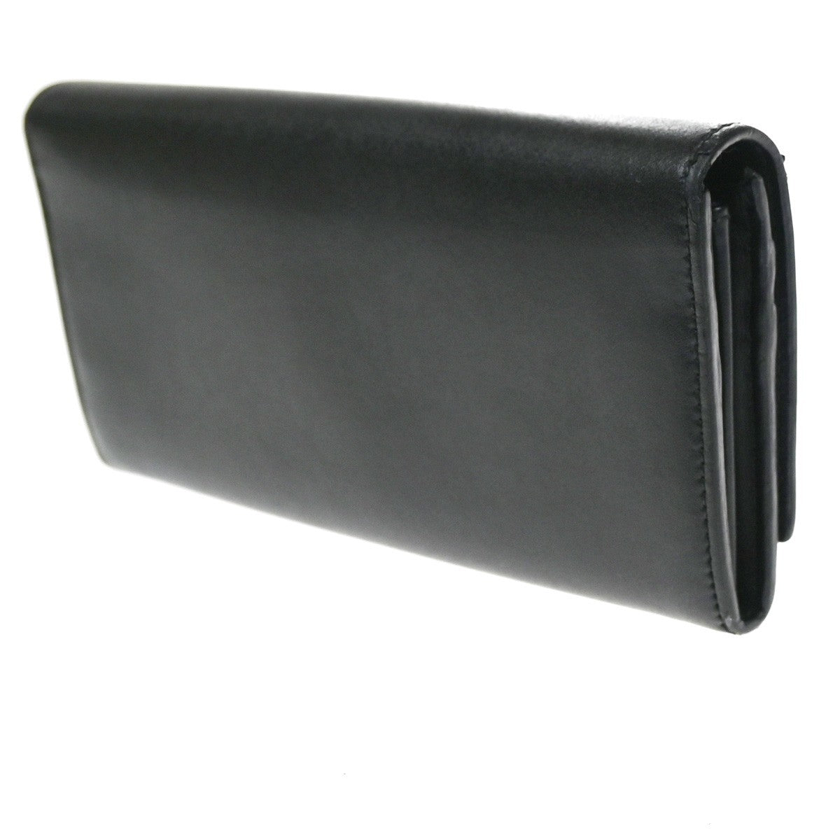 FENDI By The Way Logo Bifold Long Wallet Leather Black GHW Italy 63KD005
