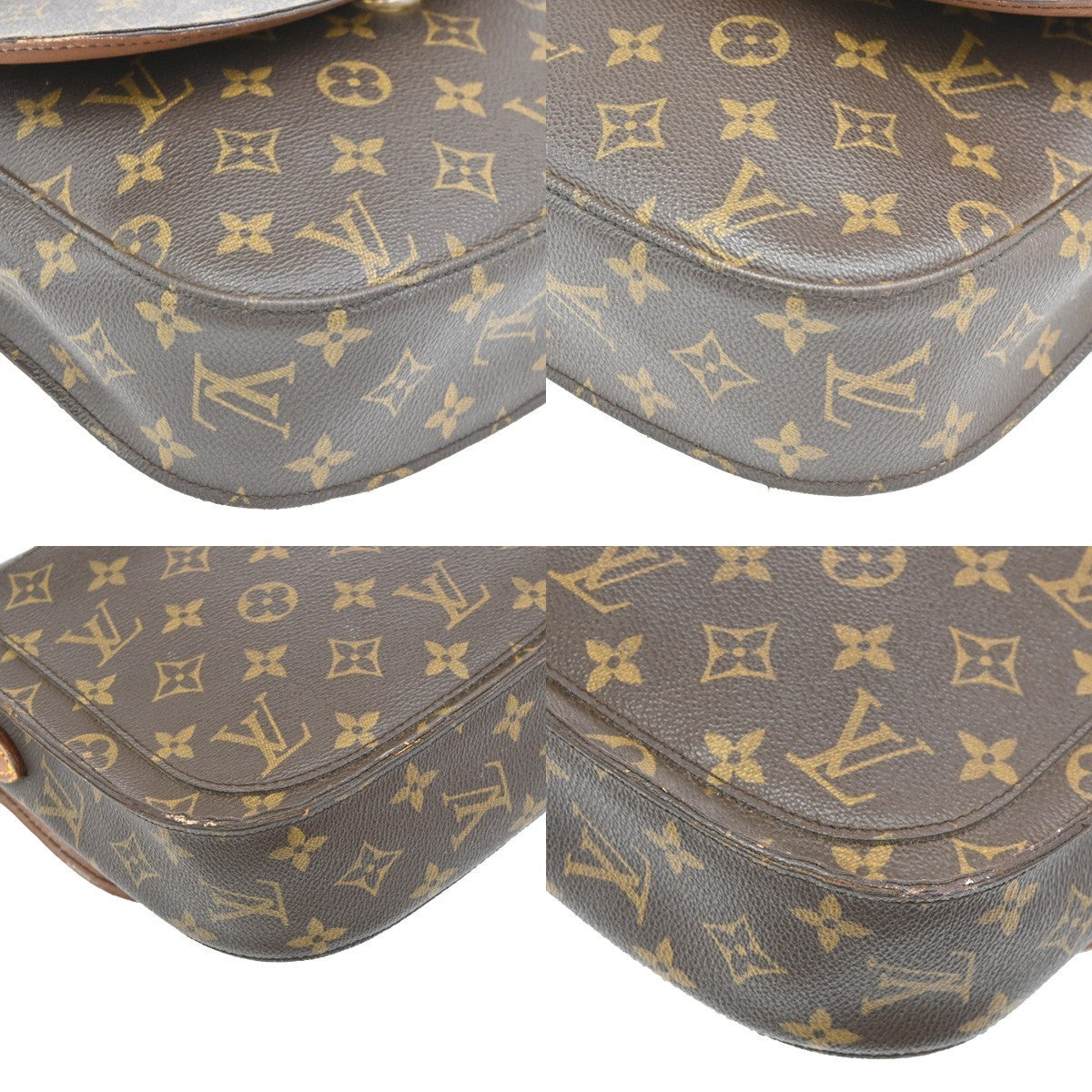 LOUIS VUITTON Saint Cloud GM Shoulder Bag Monogram Leather Brown M51242 38PA011