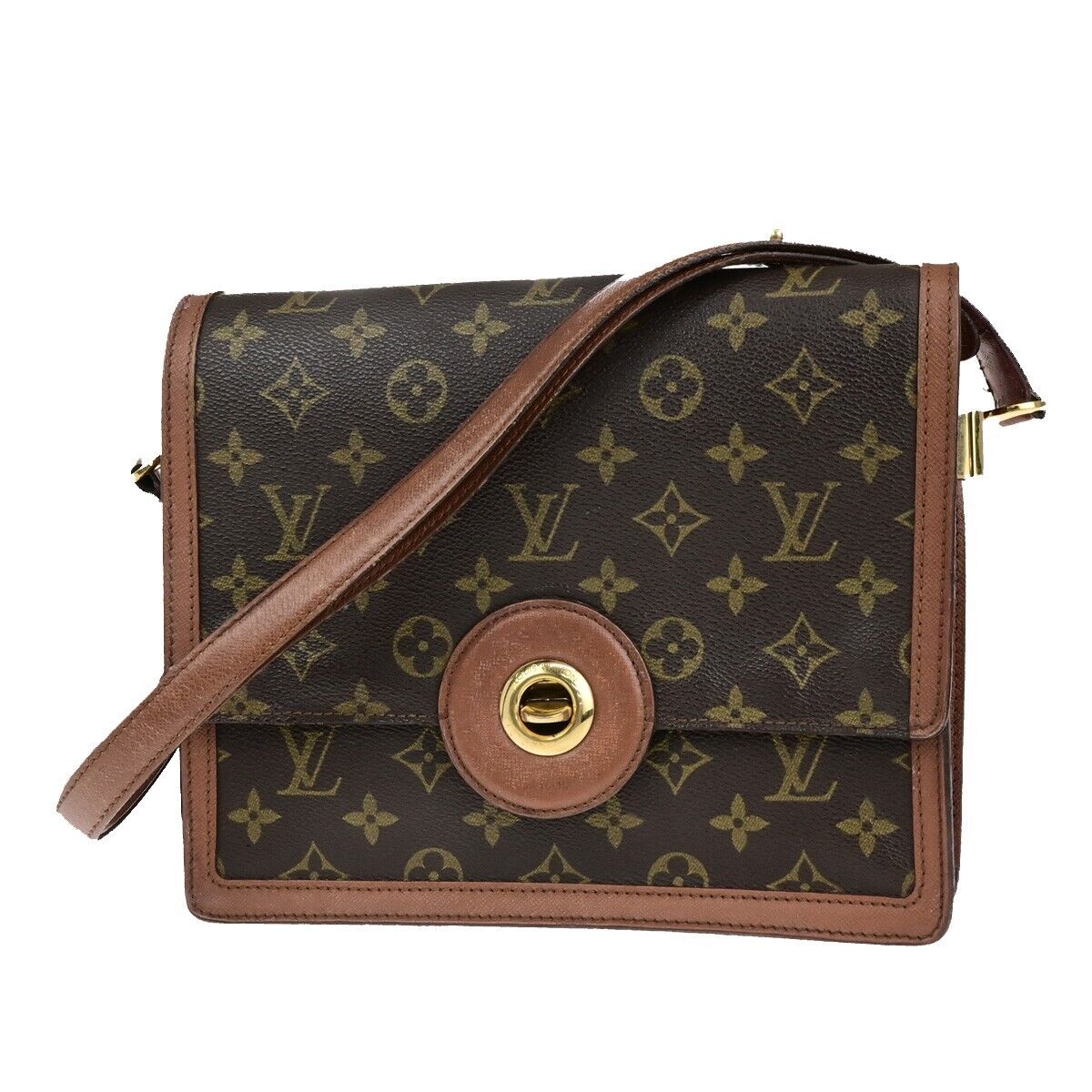 LOUIS VUITTON Raspail Shoulder Hand Bag Monogram Leather Brown M51372 33ED275