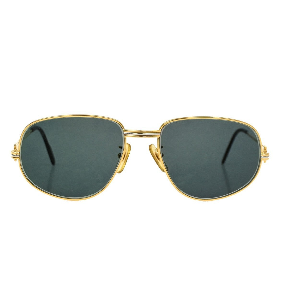 CARTIER Romance Louis Sunglasses Green Gold France 31RL567