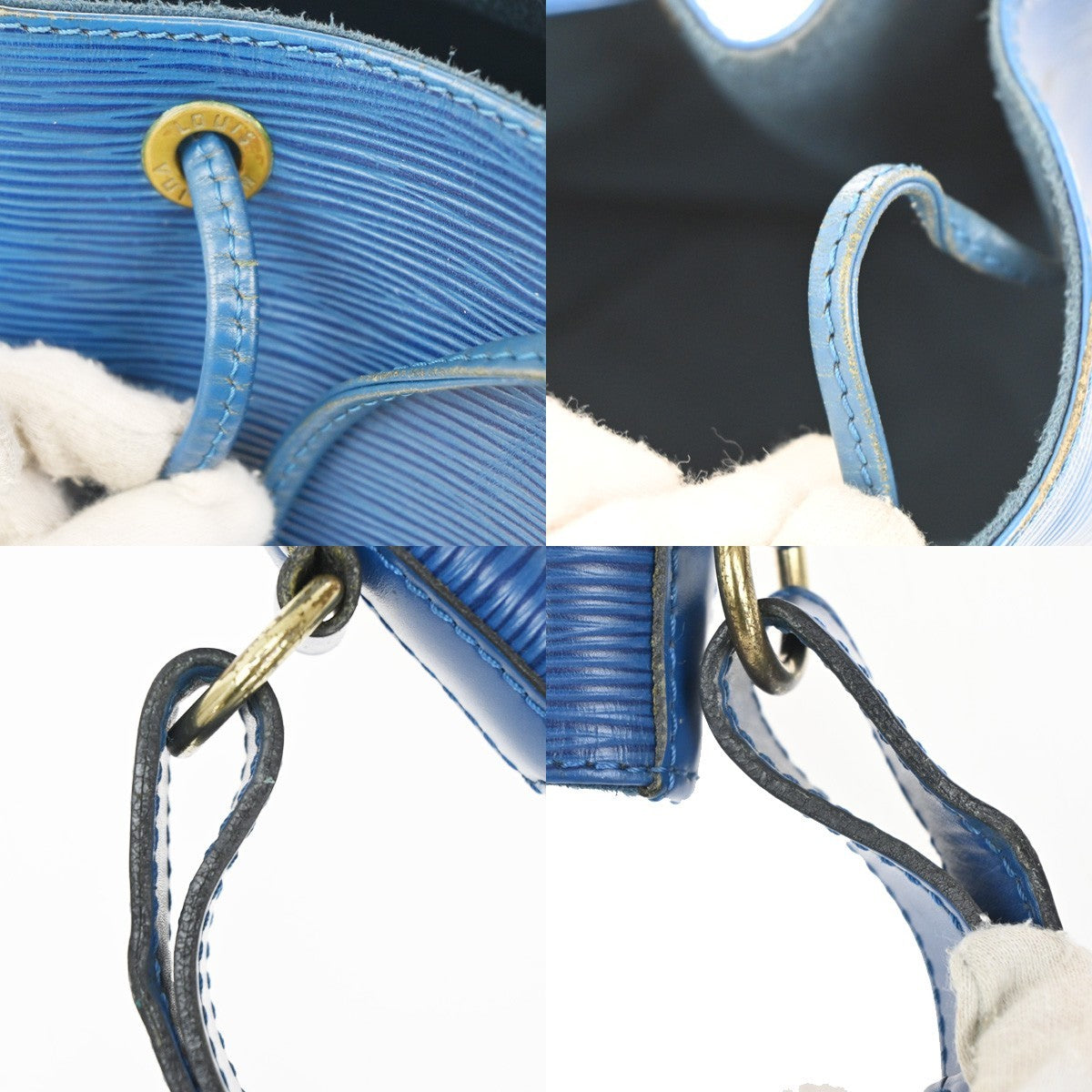 LOUIS VUITTON LV Petit Noe Shoulder Bag Epi Leather Blue France M44105 36KC251