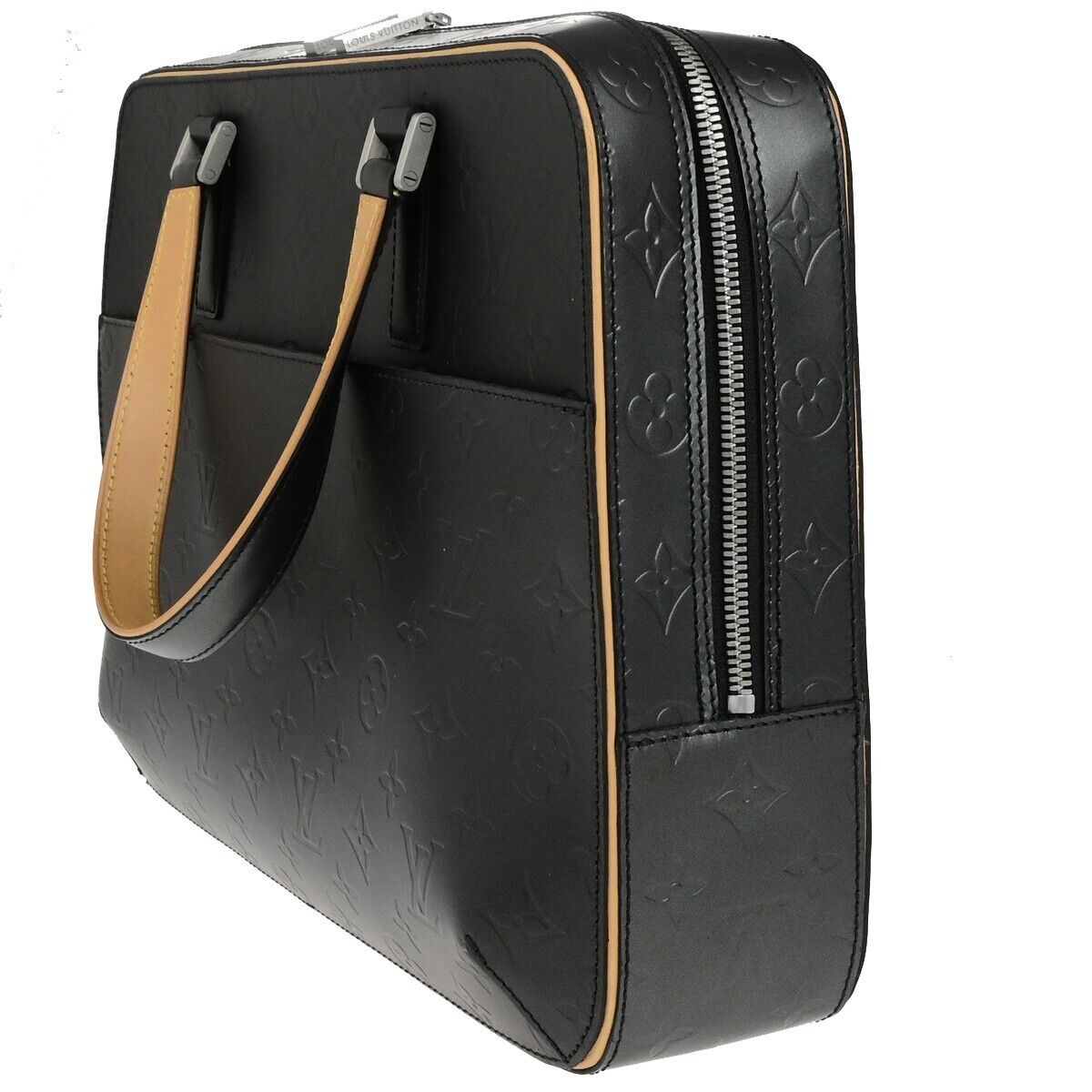 LOUIS VUITTON Malden Hand Tote Bag Monogram Mat Leather Black M55132 84ED237
