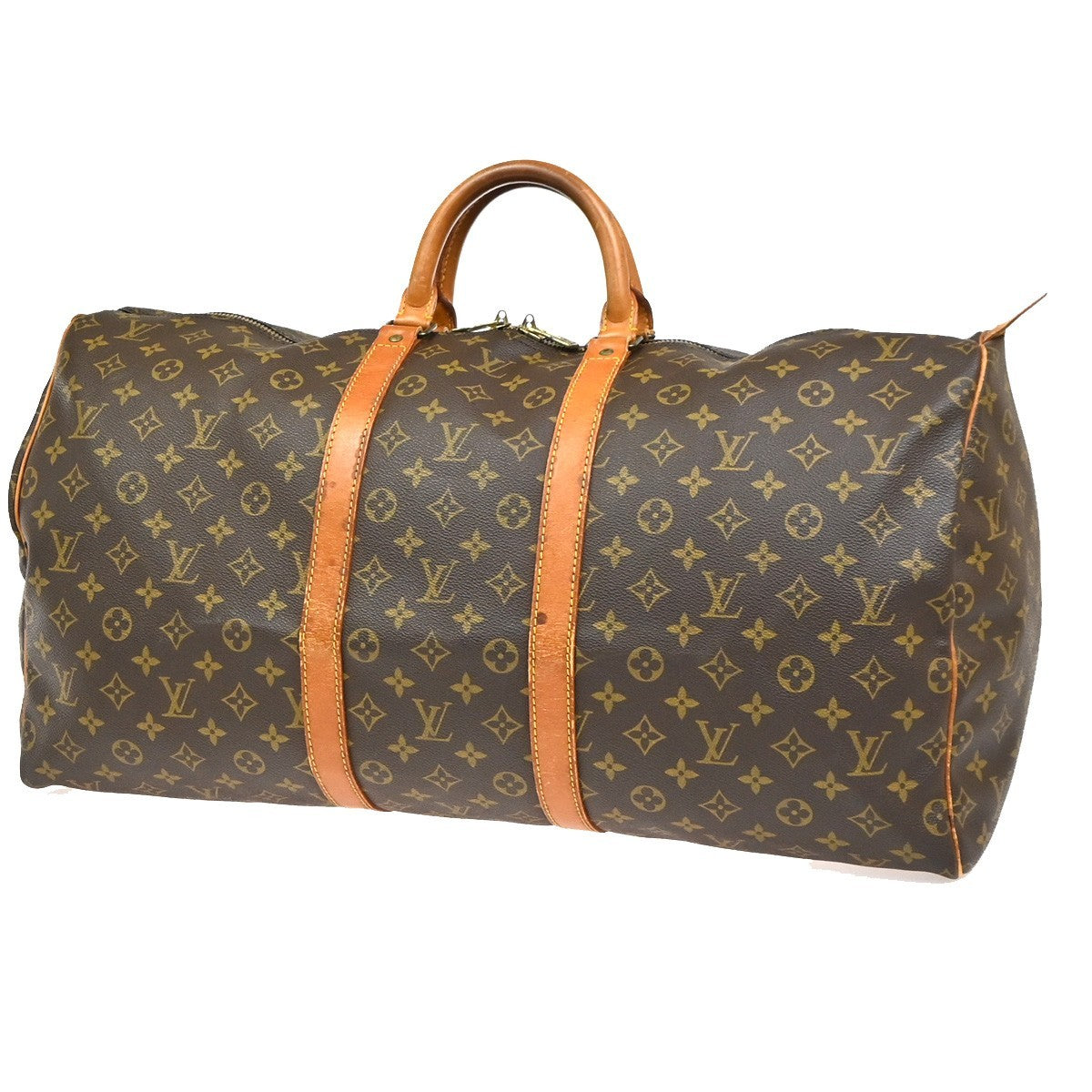 LOUIS VUITTON Keepall 55 Travel Hand Bag Monogram Leather Brown M41424 76YH894