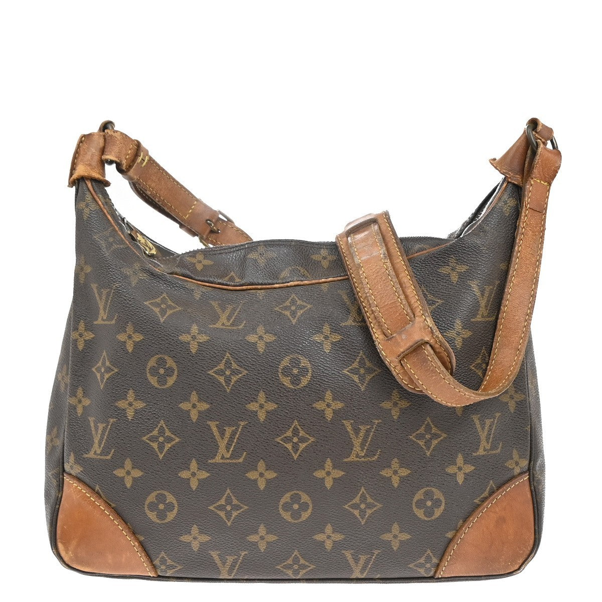 LOUIS VUITTON Boulogne 30 Shoulder Bag Monogram Leather Brown M51265 65KB669